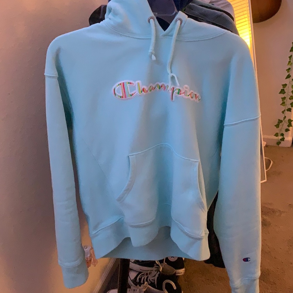 Light blue champion hoodie
